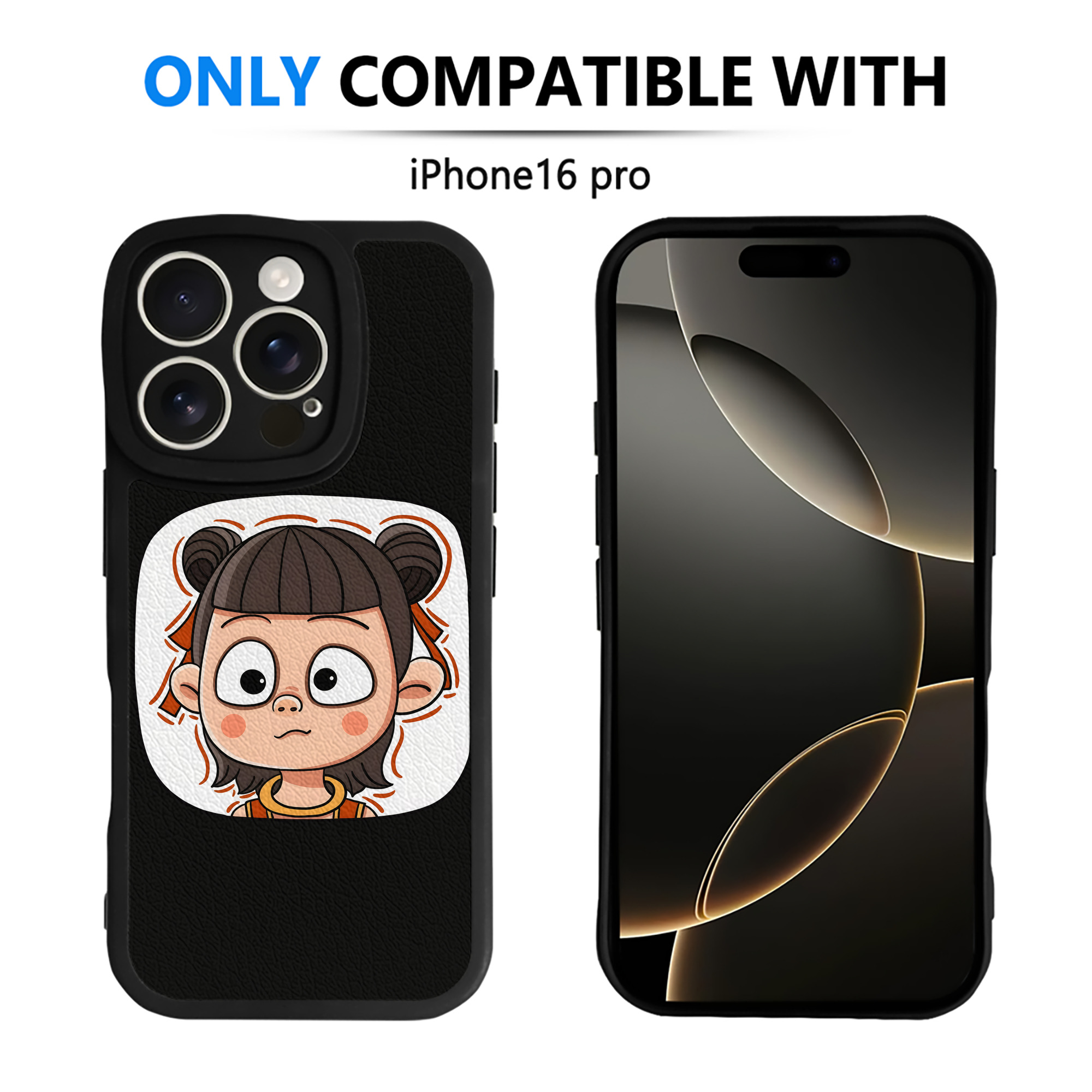 （画像用） Ne Zha 2 ナタ 魔童の大暴れ 【iPhone 16シリーズ対応】シリコンスマホケース（レザー調） 材質：シリコン